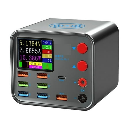 25W Wireless Smart Charging QC 3.0 8 USB Port Wireless Phone Charging ,Universal Compatibility