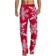 thumbnail image 2 of Puntoco Pantalones de pierna recta con diseño de estampado fino para dormir en casa para hombre Pantalones casuales para hombre, 2 of 5