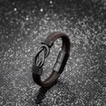 thumbnail image 4 of DESIGNICE Men’S Brown Braided-Leather Bracelet, Stainless-Steel “Love You Forever” Engraving, Gifts for Dad Husband Boyfriend Son Grandson Brother Nephew Uncle, 4 of 7