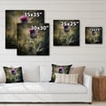 thumbnail image 4 of Designart "Thistle Plant Whispers in Purple and Green V" Floral Print on Natural Pine Wood, 4 of 5