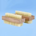 thumbnail image 1 of Flmtop Portable Wooden Non Slip Double Sided Hand Nail Brush Body Massage Tool Scrubber, 1 of 4