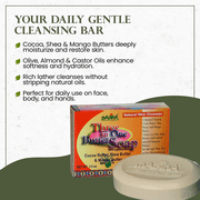 Madina Three in One Cocoa Butter Soap Bar, 3.5 oz (6-Pack)
