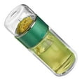 thumbnail image 3 of Glass Water Bottles, 280ml Beautiful Appearance Tea Water Separation Cup Transparent  for Daily Green,Rose Gold, 3 of 8
