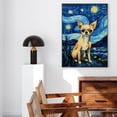 thumbnail image 4 of Chihuahua Dog Art Canvas, Starry Night Van Gogh Oil Painting Art Print Poster Wall Decor Inspired Pomeranian Dog Pet Family Friend Peace, 4 of 4