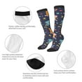 thumbnail image 6 of Bingfone Compression Socks For Women And Men Long Socks For Running Athletic Cycling Nurse-Cartoon Dinosaur Scooter Sport Blue, 6 of 9
