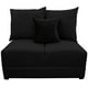 thumbnail image 3 of Love Seat El Bazar Store Orlando Negro Tela Lino nacional, Sillon 2 plazas, Modular, 3 of 5