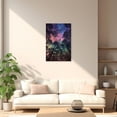 thumbnail image 3 of ZHONGYUTONG Northern Lights Wall Art Aurora Borealis Canvas Pictures Forest Trees Landscape Painting for Living Room Bedroom Decor Framed (16.00" x 24.00"), 3 of 5