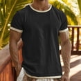 thumbnail image 2 of NOLDARES Men's Casual T-Shirts Short Sleeve Crew neck Vintage Summer Shirt Slim Fit Tops Gym(Black,S), 2 of 6