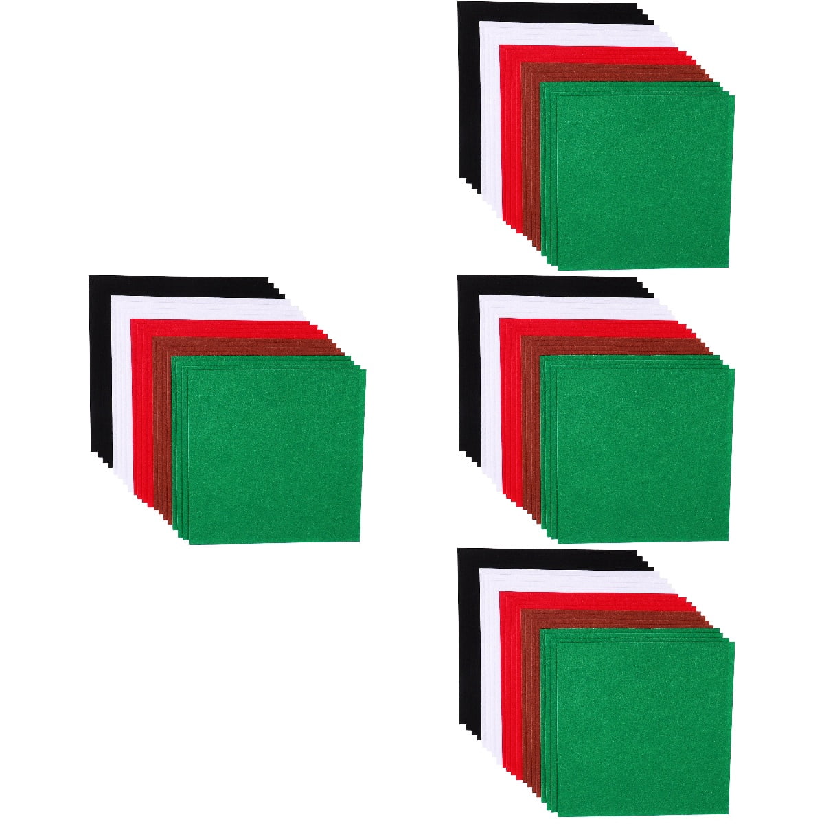 Masteelf 80 pcs Christmas Felt Fabric Sheets Craft Felt Sheets for DIY Xmas Decoration