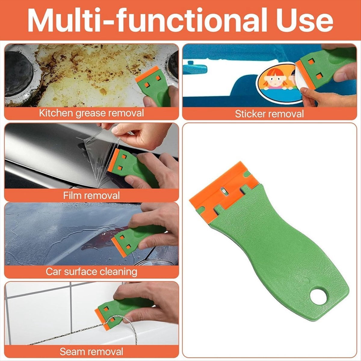 500 Pcs Plastic Razors Blades, Double Edged Blades, Plastic Knife Blades Replacement Suit for Cleaning Glass