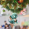 thumbnail image 4 of Adornos para árbol de Navidad, adornos colgantes para árbol de Navidad, dinosaurio, lindo gato navideño, colgante decorativo para árbol de Navidad, casa de campo, decoración para exteriores e interior, 4 of 7