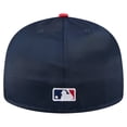 thumbnail image 4 of Men's New Era Navy/Red Atlanta Braves Satin 59FIFTY Fitted Hat, 4 of 6