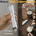 thumbnail image 4 of Hwawhin Rechargeable Milk Frother, Coffee Frother Mixer, 3-Speed Electric Handheld Milk Frother, Drink Mixer with Stainless 3 Whisks, Foam Maker for Coffee, Cream, Hot Chocolate,Latte, Matcha(White), 4 of 9
