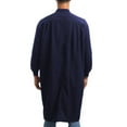thumbnail image 5 of Mens Button Down Shirt Shirt Bulk Dress Shirts Men X Large Mens Shirts Tee N Big And Tall T Top Print Dress Button Arabic Style Fashion Long Men's Solid Robe Navy M, 5 of 5