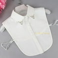 thumbnail image 5 of LoudSung Fake Collar Detachable Half Shirt Blouse False Collar Sets Elegant Diamond Pure Color Crystal Dickey Collar for Women Girls 3PCS, 5 of 8
