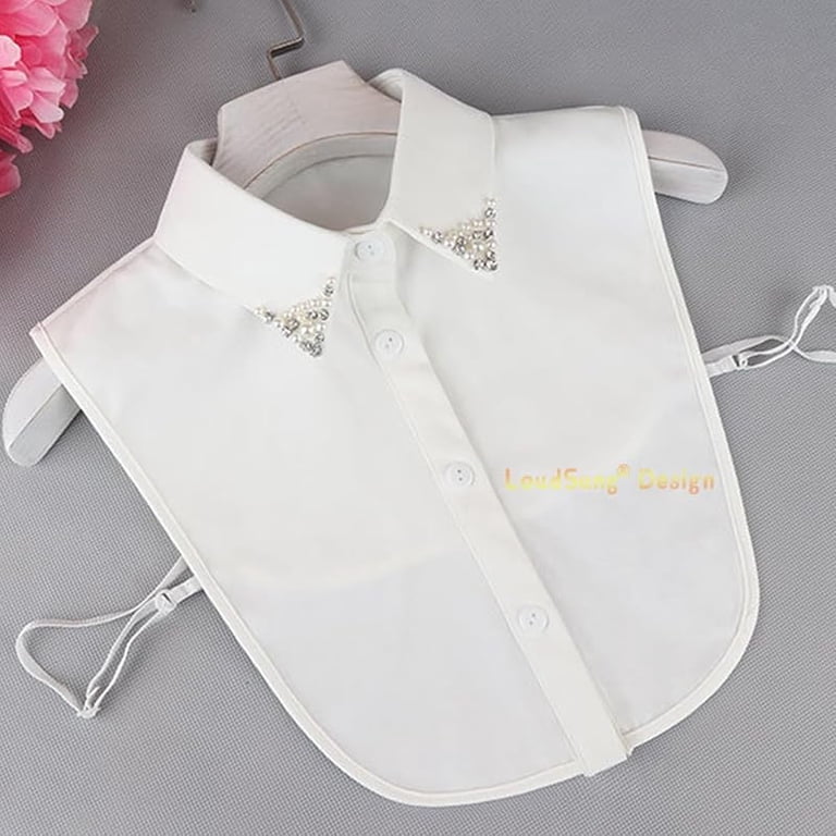 LoudSung Detachable Fake Collar Set For Women – 3-Piece Chiffon Half Shirt Blouse Collar Accessory