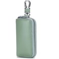 thumbnail image 1 of Car Key Holder Multifunctional Leather Zipper Key Case Business Key Purse (green), 1 of 5