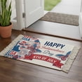 thumbnail image 2 of Area Rug with Tassels 2' x 3', Independence Day Butterfly Kitchen Runner Rug for Hallway Bedroom Throw Rugs, Red Blue 4th of July USA Flag Soft Door Mat for Bathroom Entrance Living Room, 2 of 9