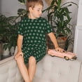 thumbnail image 4 of Balery Green Buffalo Plaid Merry Christmas Conjunto de Pijama Infantil de Manga Corta con Estampado – Ropa de Dormir de Algodón Suave-Small, 4 of 6