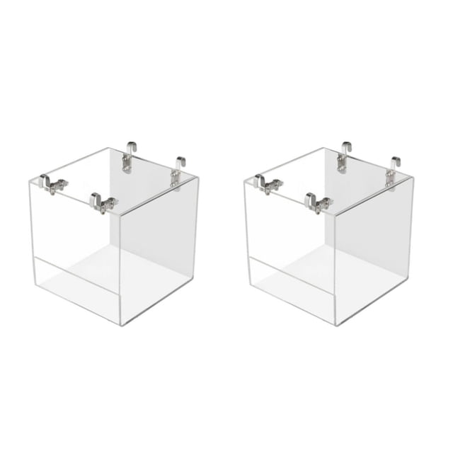 fastboy Plastic Sturdy And Durable Bird Water Bath Tub Easy To Install Wide Application Simple Bird Bath Box Bath Box 13*11*13CM 2Set