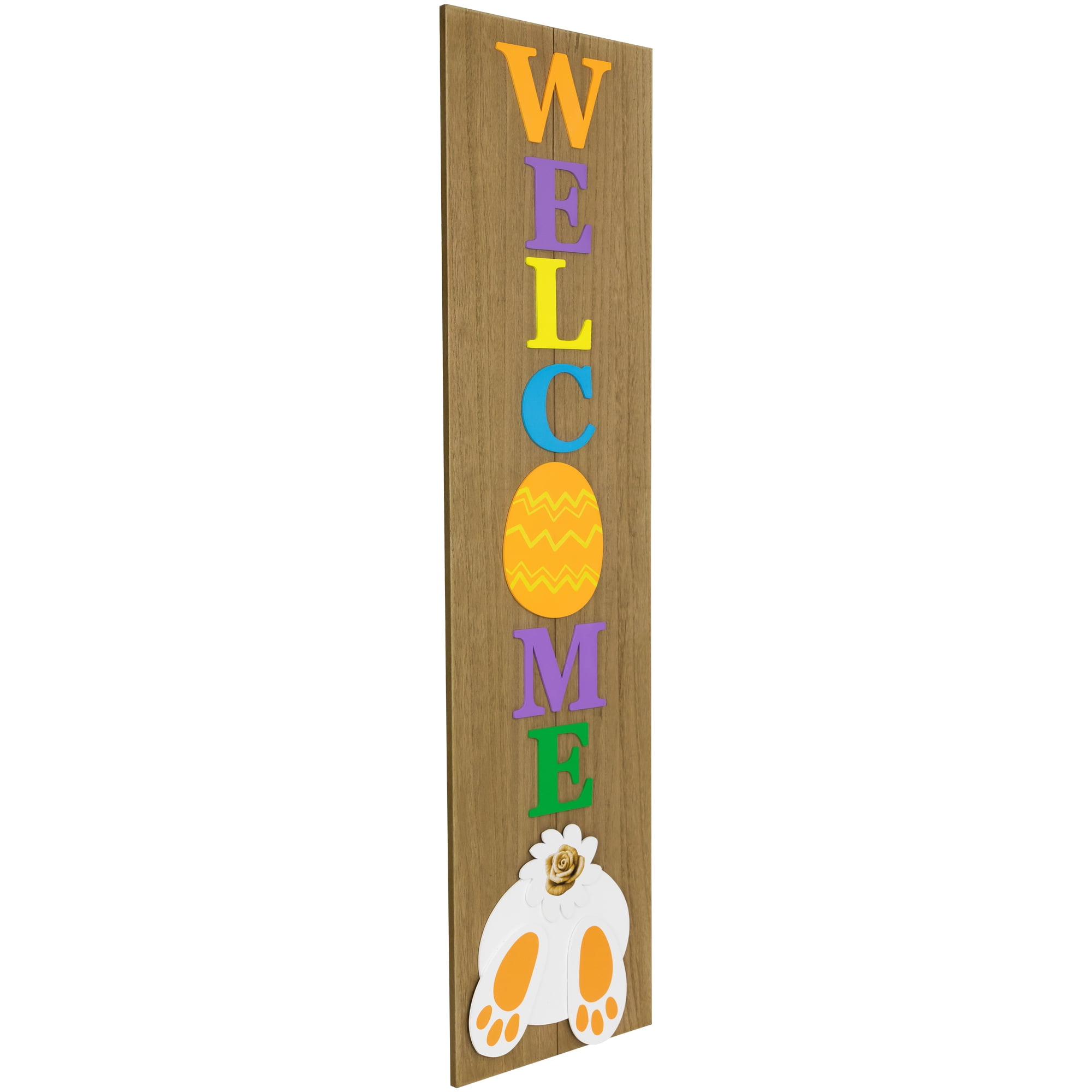 Welcome Wooden Easter Wall Sign - 39.25"