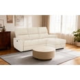 thumbnail image 3 of Fabric Power Reclining Sectional with Storage in Beige, 3 of 5
