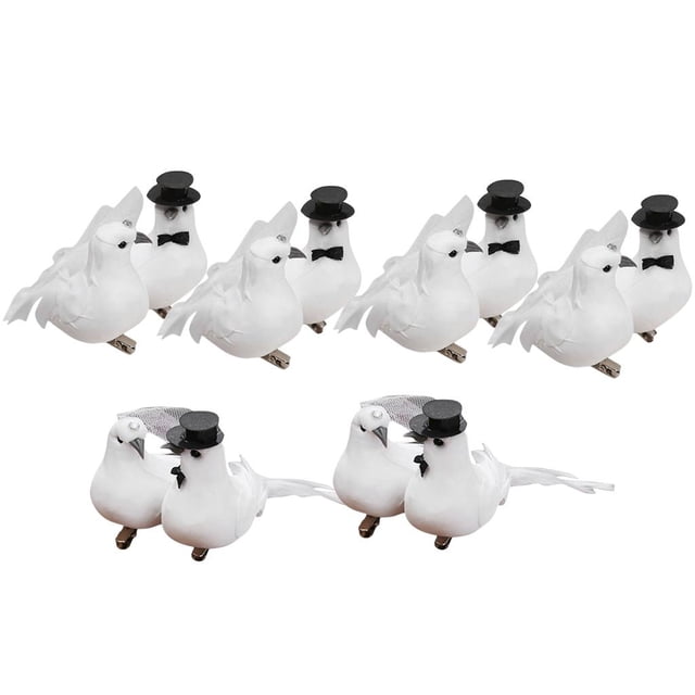 Paquete de 12 Juguetes de Modelado Yuyangstore Palomas Blancas