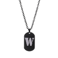 thumbnail image 3 of Collar Hombre de Inicial Letra A LUCKMAN, Acero Inoxidable Color Negro, Modelo Dylan negro UNITALLA, 3 of 7