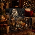 thumbnail image 3 of Moody Vintage Lantern and Pumpkin Still Life, Festive Autumn Warm Flannel Blanket for Living Room and Family Room, Art Lovers Autumn Celebration Gift, Festive Home Decor, 3 of 9