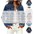 thumbnail image 3 of Byworldtasic Women's Basic Jean Jacket Stretch Soft Denim Coats Casual Long Sleeve Trucker Jacket, 3 of 8