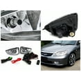 thumbnail image 2 of Spec-D Tuning For 2004-2005 Honda Civic 2D/4Dr Oem Clear Fog Lights Lamps (Left+Right) 2004 2005, 2 of 2