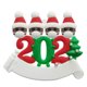 thumbnail image 1 of Generic Adorno navideño de muñeco de nieve con máscara sobreviviente 2021, decoración para árbol de PVC, color negro, 4 piezas, 1 of 6