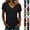 Black #1, variant on Womens V Neck Tshirts Shirts Solid Color Short Sleeve Tops for Women Casual 2026 Summer Basic Tees Loose Fit Pink 2XL