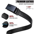 thumbnail image 6 of JASGOOD Men's Leather Belt American Flag Automatic Ratchet Buckle Slide Belt for Dress Casual Trim to Fit with Gift Box, 6 of 10