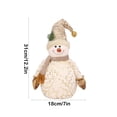 thumbnail image 3 of KIHOUT Christmas Winter Decorations, Snowman Plush Doll Ornaments, Handmade White & Gold Snowman Figurines Christmas Tree Ornaments for Xmas Party Festival Home Indoor Table Gift, 3 of 6