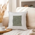thumbnail image 3 of Ethan Taylor Botanical Throw Pillow Soft Cushion Cover 'Plant Minimalist Line Art Monstera Botanicals Monstera Leaf' Modern Pattern Decorative Square Accent Pillow Case, 16x16 Inches, Green, Gray, 3 of 5