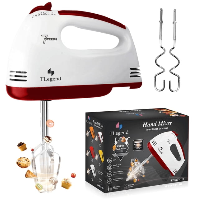 Batidora de mano TechnoLegend de 7 velocidades, potente eléctrica