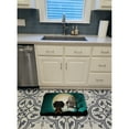 thumbnail image 3 of Halloween Scary Wire Haired Dachshund Black Tan Machine Washable Memory Foam Mat, 3 of 4