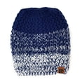 thumbnail image 3 of Empire Cove Knit Ponytail Beanie Womens Winter Warm - Navy, 3 of 3