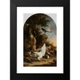 thumbnail image 2 of Melchior d'Hondecoeter 16x24 Black Modern Framed Museum Art Print Titled - A Hunter's Bag Near a Tree Stump with a Magpie, Known as ‘The Contemplative Magpie’ (C. 1678), 2 of 5