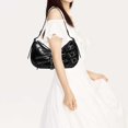 thumbnail image 1 of Bolso tipo media luna para mujer, bolso hobo de cuero moderno, bolso estético para hombro (negro), 1 of 6