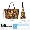thumbnail image 4 of Balery Sunflowers Mushrooms Beach Travel Bag - Water-Resistant, Large Capacity Lightweight Tote with 7 Pockets for Women and Men - Perfect for Beach, Pool, Gym, and Travel, 4 of 7