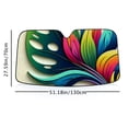 thumbnail image 6 of Awypu Plant Tropical Leaves and Monstera with Abstract Color Scheme Hawaiian Floral Elements UV Front Window Sun Shade for Car 51.18*27.59 in, 6 of 7