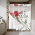 thumbnail image 4 of Roses Eucalyptus No Hook Shower Curtain with Snap in Liner Ferns Leaf Succulents Green Butterfly Waterproof Bathroom Shower Curtain with See Through Top Window for Bathtub 72" x 78", 4 of 9