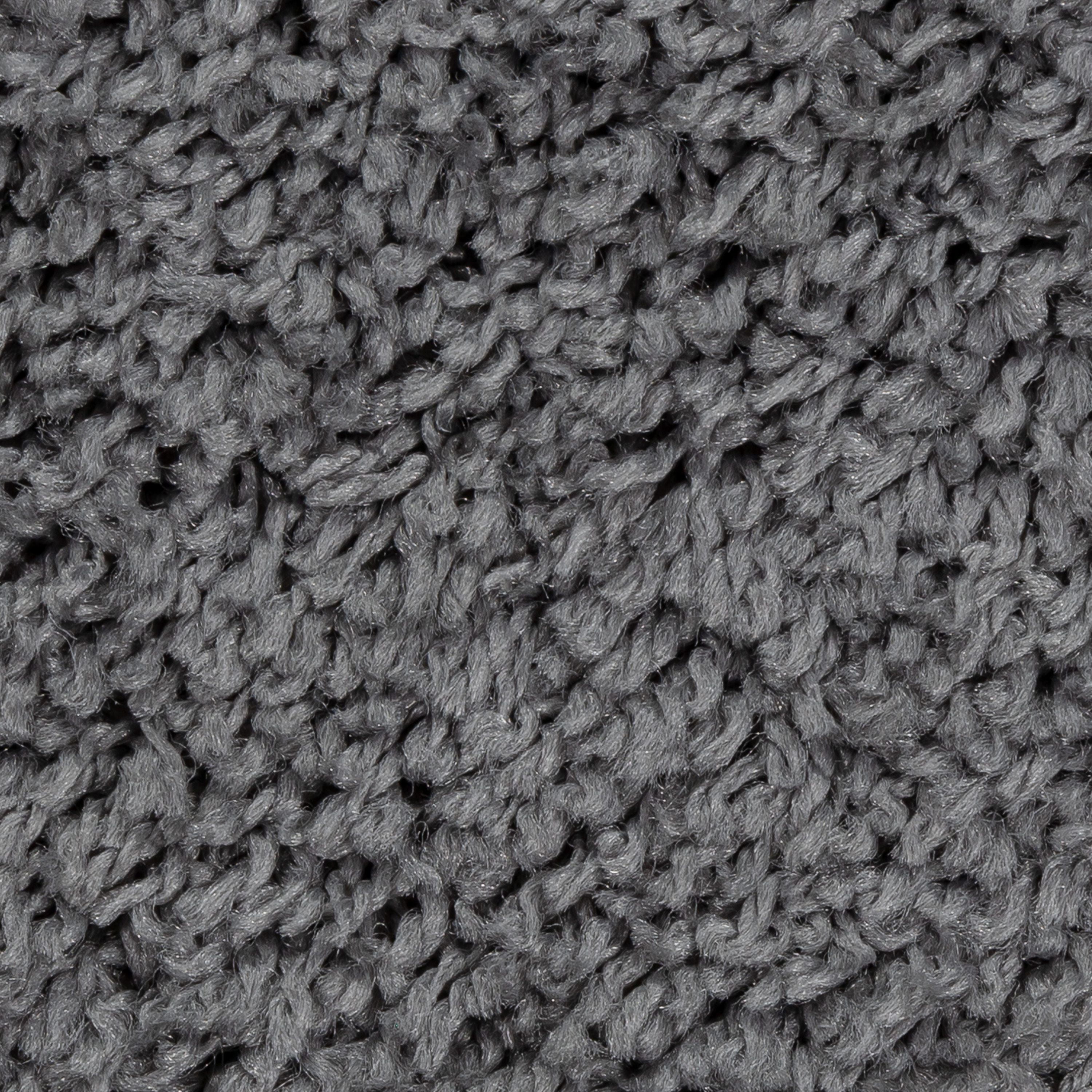 Mainstays Traditional Solid Gray Shag Indoor Area Rug, 3' x 4'8"