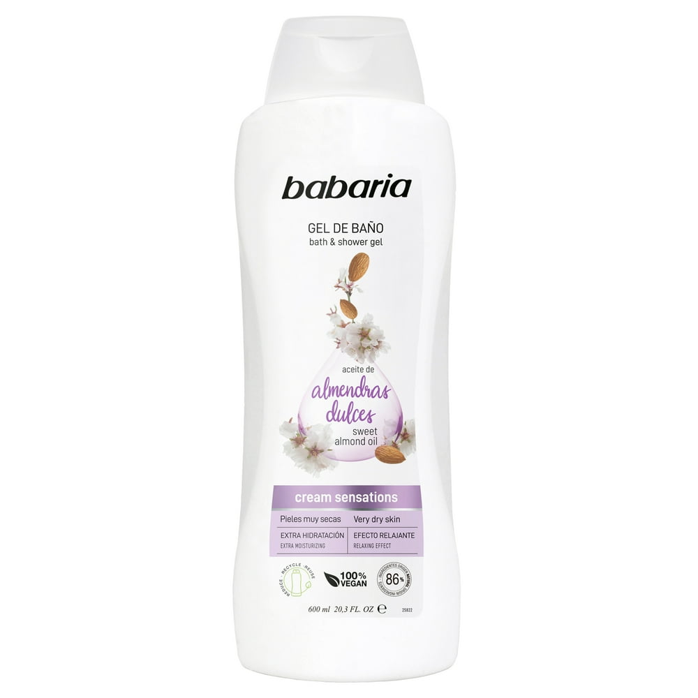 Babaria Sweet Almond Oil Shower Gel, Relaxing Effect 20.3 fl. oz