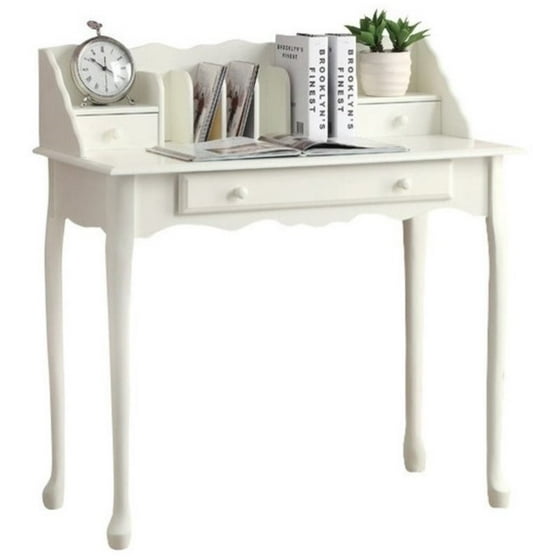 Kingfisher Lane Traditional Secretary Desk In Antique White