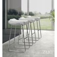 thumbnail image 2 of Zuo Tabouret de Bar en Similicuir 33" Compensé en Blanc (Lot de 2), 2 of 3