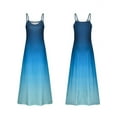 thumbnail image 3 of GORHGORH Women's Slip Dress Gradient Floral Print Sleeveless Casual Spaghetti Strap Maxi Dress, 3 of 3