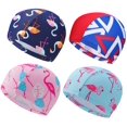 thumbnail image 1 of FYBTO 4pcs d'Un Ensemble de Bande Dessinée FYBTO Adorable Bonnet de Natation Doux Chapeau de Natation Mode Chapeau Extensible de Natation pour les Enfants Filles Garçons Enfants (Style Mixte), 1 of 7